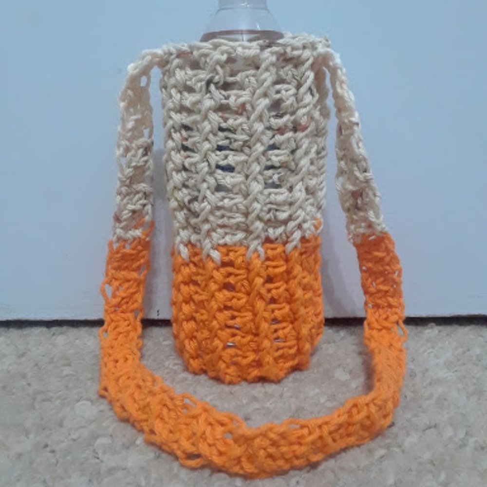 Orange and Tan Water Bottle Holder